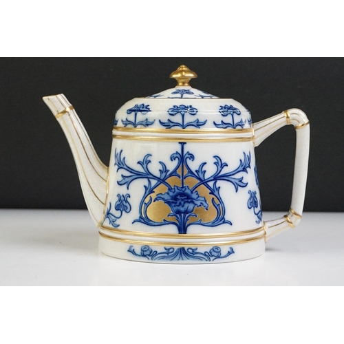 63 - Early 20th century James MacIntyre Aurelian Teapot, probably designed by William Moorcroft, decorate... 