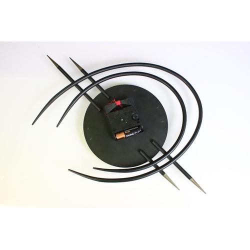 119 - Bayard 1960's French Modernist wall clock, the black & white dial with Arabic numerals. Measures app... 