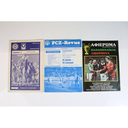 548 - Football Programmes - 16 Liverpool European away fixture programmes from 1960s to 1980s to include v... 