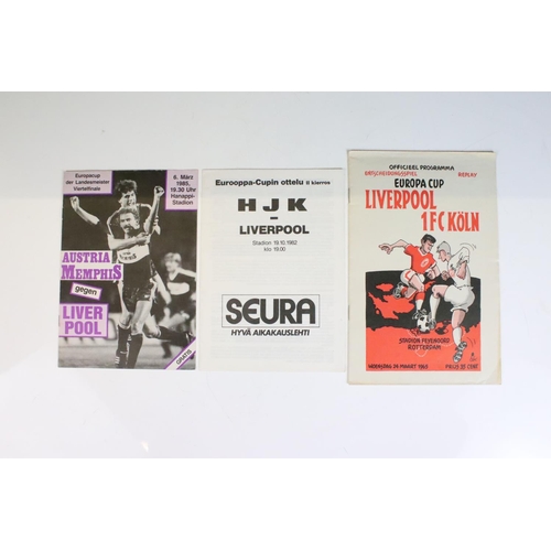 548 - Football Programmes - 16 Liverpool European away fixture programmes from 1960s to 1980s to include v... 