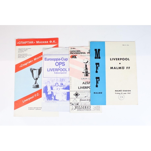 548 - Football Programmes - 16 Liverpool European away fixture programmes from 1960s to 1980s to include v... 