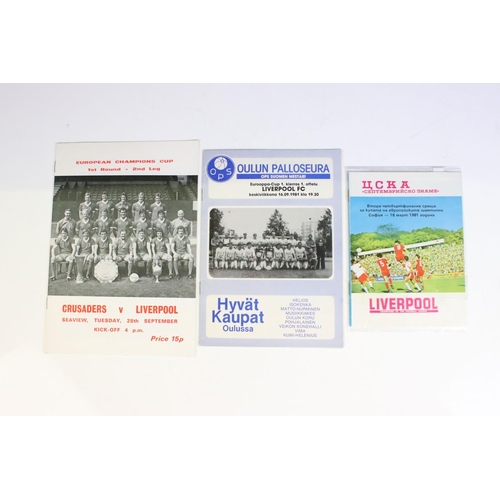 548 - Football Programmes - 16 Liverpool European away fixture programmes from 1960s to 1980s to include v... 