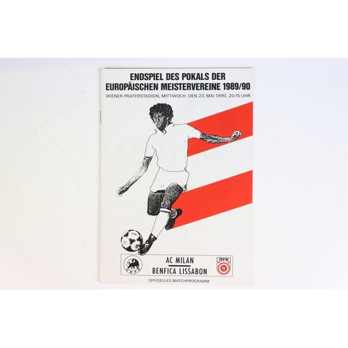 550 - Football Programmes - Four European Cup Final programmes to include 1986, 1987, 1988 and 1990, all v... 