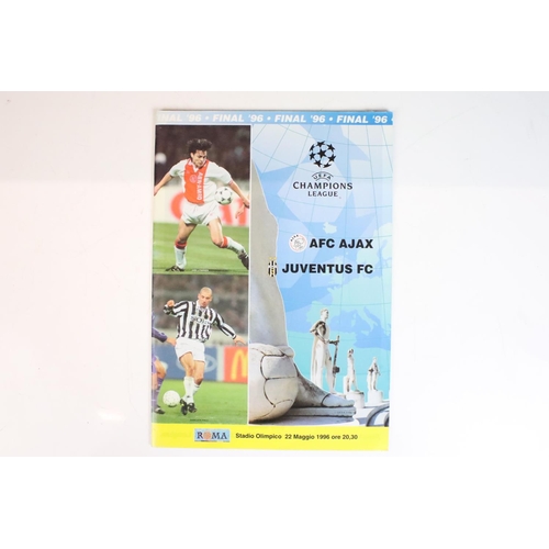 551 - Football Programmes - Five Champions League Final football programmes to include 1994, 1995, 1996, 1... 