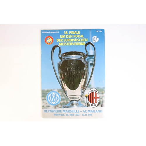 552 - Football Programmes - Three European Cup Final programmes to include 1991, 1992 & 1993, all vg with ... 