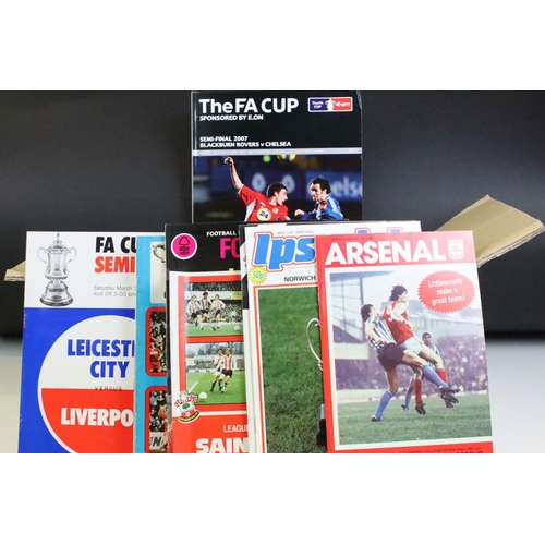 560 - Collection of Cup semi final football programmes mainly from the 1960s onwards. Comprises FA Cup, Le... 