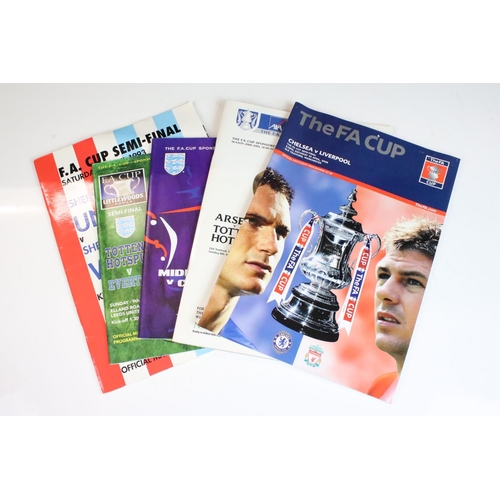 560 - Collection of Cup semi final football programmes mainly from the 1960s onwards. Comprises FA Cup, Le... 