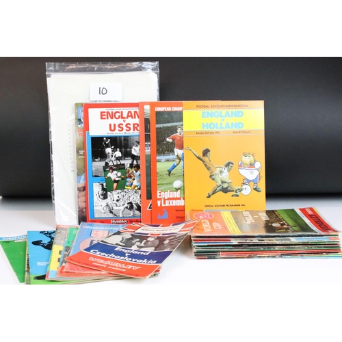 564 - Football programmes over 40 England homes from 1966-86 all smaller sized programmes with slight dupl... 