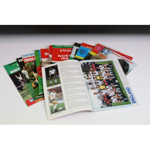 564 - Football programmes over 40 England homes from 1966-86 all smaller sized programmes with slight dupl... 