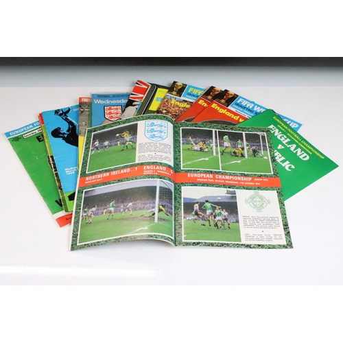 564 - Football programmes over 40 England homes from 1966-86 all smaller sized programmes with slight dupl... 