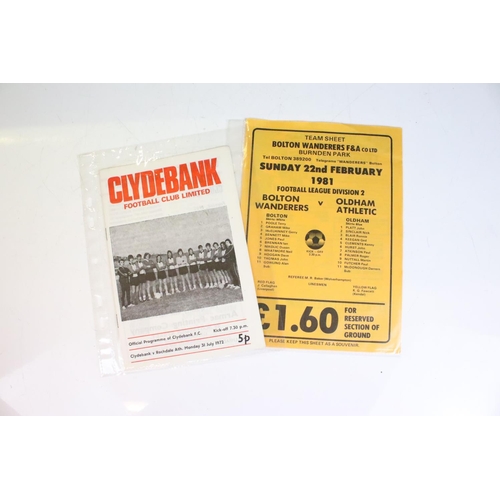 568 - 1960s onwards football programmes over 180 items A-M, includes approx 180 programmes, from 40 differ... 