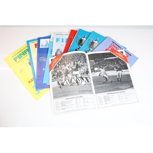 569 - Non League Football Programmes - Complete run of FA Trophy Final programmes from 1975 onwards plus T... 