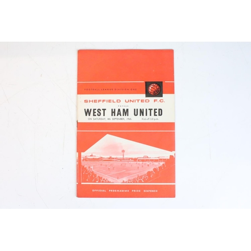 570 - West Ham United away 118 football programmes 1965/6 to 1969/70, including league cup away matches.