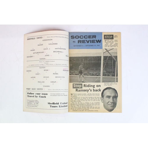 570 - West Ham United away 118 football programmes 1965/6 to 1969/70, including league cup away matches.