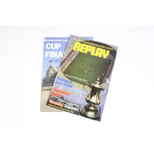 572 - Football Programmes - Complete run of FA Cup Final programmes from 1970 to 2005 including replays pl... 