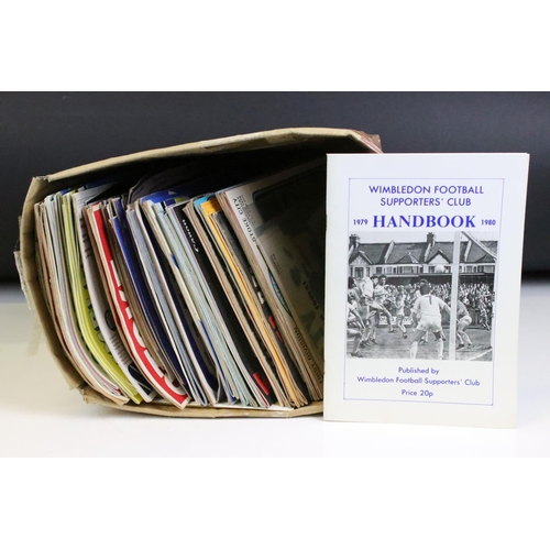 574 - 1960s onwards football programmes over 200 items M-Y, includes over 200 programmes from over 40 diff... 