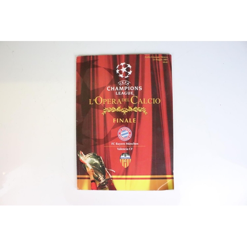 578 - Football Programmes - Complete run of Champions League Final programmes from 1999 to 2023, 25 progra... 