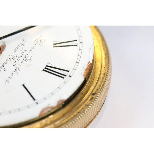 211 - A early 20th century 14k gold plated half hunter pocket watch.