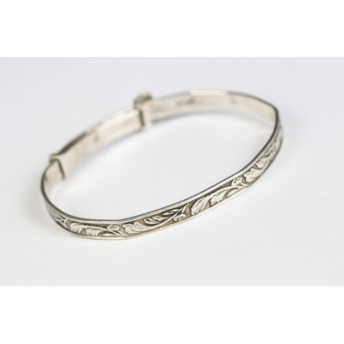 217 - Two vintage silver bangles