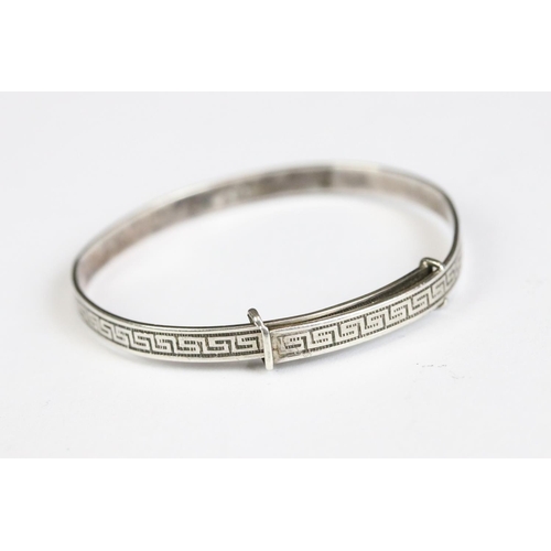 217 - Two vintage silver bangles