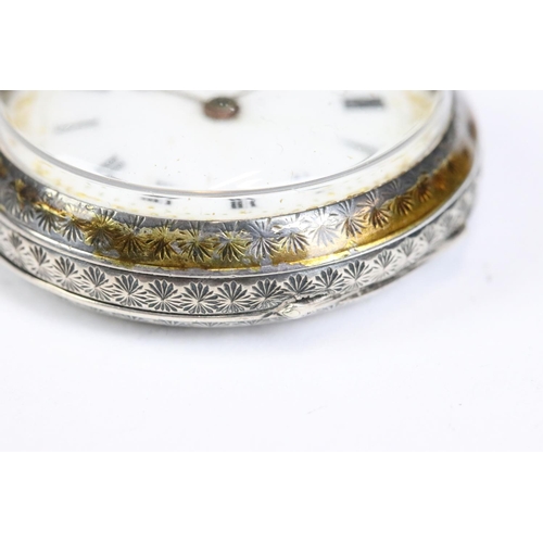 221 - A collection of three silver cased ladies fob watches, two with enamel decoration to the dial.