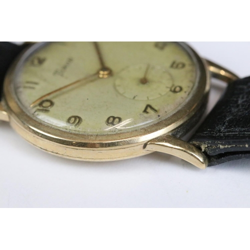 225 - A small collection of four gents and ladies wristwatches to include a 9ct gold cased gents Timor exa... 