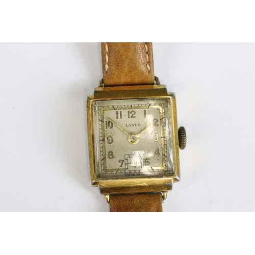 225 - A small collection of four gents and ladies wristwatches to include a 9ct gold cased gents Timor exa... 