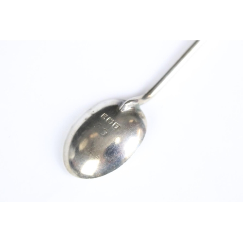 250 - A cased set of six fully hallmarked sterling silver coffee bean spoons, the cased set with a Bentley... 