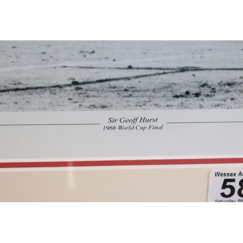 583 - Autographed / Signed Photographic Picture of Sir Geoff Hurst Hat Trick Goals in the England 1966 Wor... 