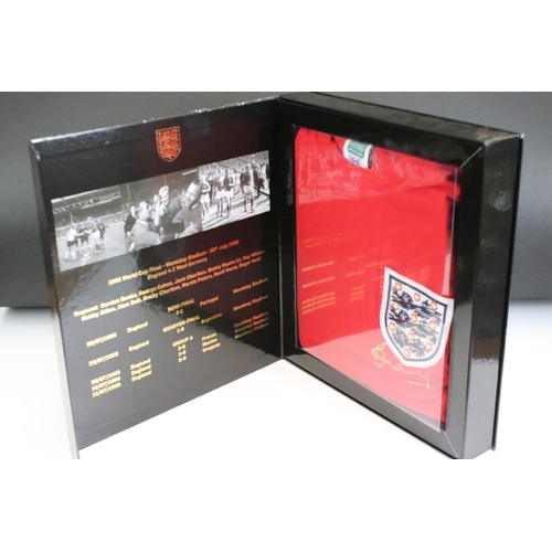 605 - Score Draw Official Retro Replica England Shirt ' 1966 50th Anniversary Bobby Moore Signatory Shirt ... 