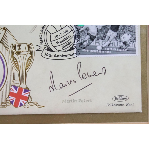 610 - England 1966 World Cup Football Winners Football Heroes 30th Anniversary First Day Cover, autographe... 