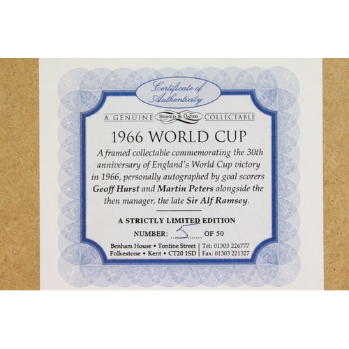 610 - England 1966 World Cup Football Winners Football Heroes 30th Anniversary First Day Cover, autographe... 