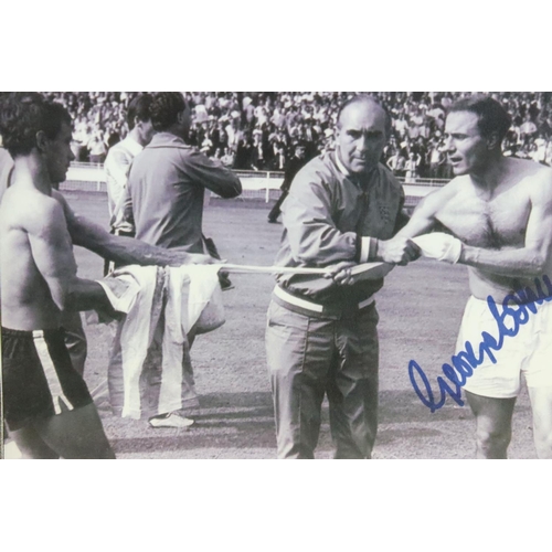 612 - England 1966 World Cup interest - Photographic Display of Alan Ball with signature below (with certi... 