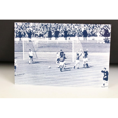 614 - England World Cup 1966 Ephemera including six press style photographs, set of four postcards and two... 