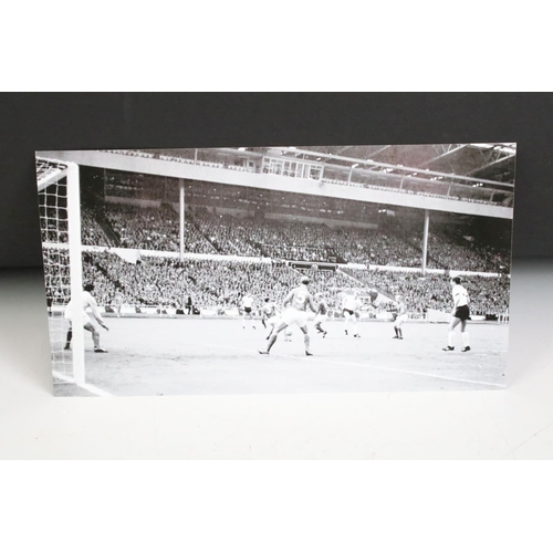 614 - England World Cup 1966 Ephemera including six press style photographs, set of four postcards and two... 