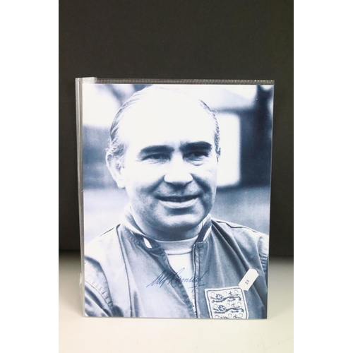 615 - Football interest - Signed Photograph of Sir Bobby Moore and Signed Photograph of Sir Alf Ramsey tog... 