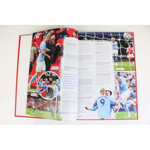 625 - Hardback 2023 FA Cup Final Manchester City Vs Manchester United. Very scarce limited edition footbal... 