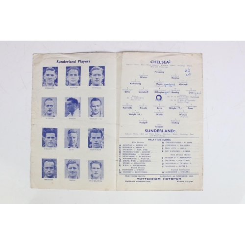 630 - A collection of 104 1950s football programmes, including Chelsea Vs Tottenham 1950/1 scarce 4 page i... 