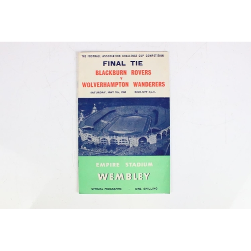 634 - Football Programmes - A run of 10 FA Cup Final programmes from 1960 to 1969, overall condition vg wi... 