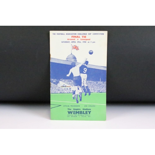 635 - Football Programmes - Two 1950s FA Cup Final programmes to include 1950 Arsenal v Liverpool and 1952... 