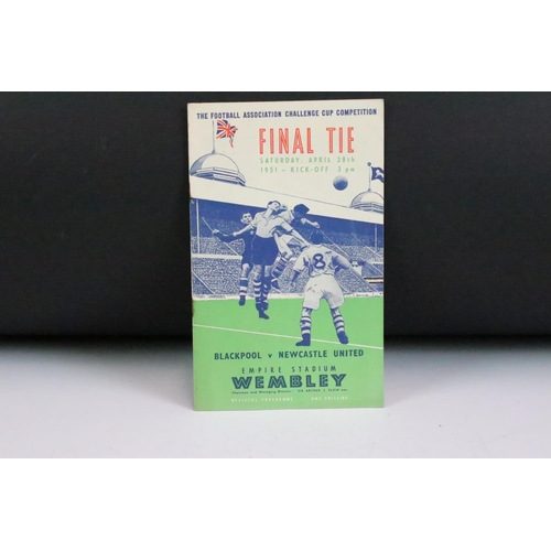 636 - Football Programmes - Two 1950s FA Cup Final programmes to include 1951 Blackpool v Newcastle and 19... 