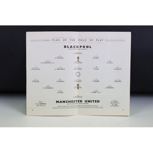 637 - Football Programmes - 1948 FA Cup Final Blackpool v Manchester United football programme played 24th... 