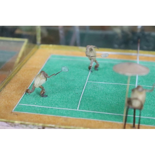 260 - A collection of Chinese taxidermy bug / insect dioramas within glass display cases.