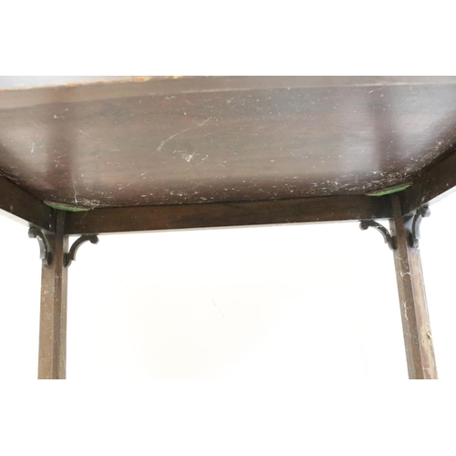 493 - George III style Mahogany Coffee Table, the lift off tray top with four pierced carrying handles, 68... 