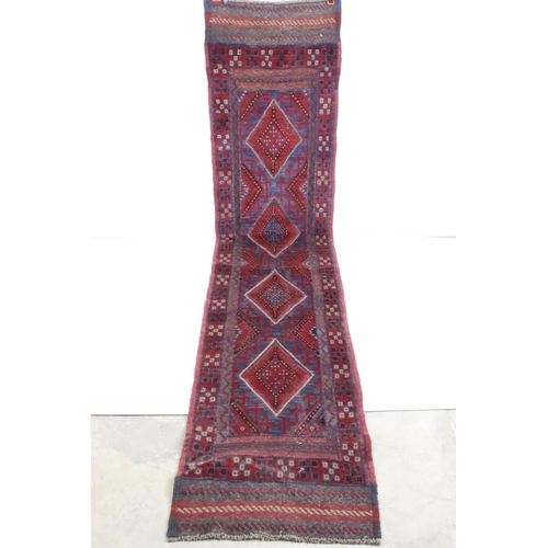 494 - Woollen Hand Knotted Meshwani Runner Rug, 234cm x 54cm