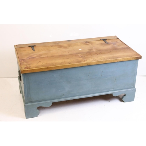 516 - Large Victorian blanket box, 105cm long x 48cm high