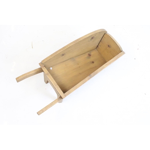 519 - Vintage style Pine Wheelbarrow Garden Planter, 68cm long