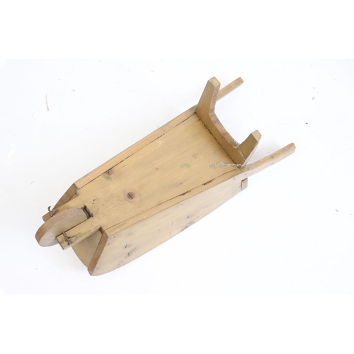 519 - Vintage style Pine Wheelbarrow Garden Planter, 68cm long