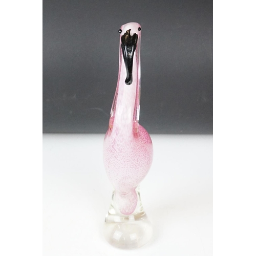 16 - Murano Glass Flamingo, approx 34cm high