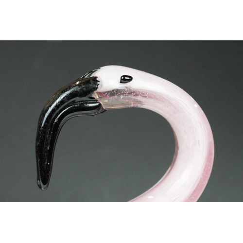 16 - Murano Glass Flamingo, approx 34cm high